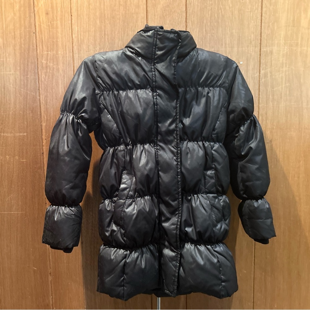 GAP Down Feather Black Jacket with Copper Buttons